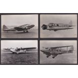 Aviation Real Photo Postcard-An Air Speed Envoy-fine RP postcard The Airspeed Courier-in flight RP