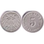 Germany 1912A-5 Pfennig,AEF(KM11)
