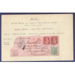 Malta 1865 Cover Great Britain stamps used abroad Malta to Wisconsin 16c charged (ex Jefferson)