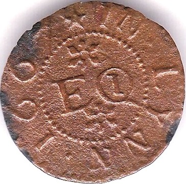 Token Norfolk 1667 Lynn Farthing Token, Edmund Quash/Anchor, 1667 in Lynn/ E.Q at centre, Fine+, - Image 2 of 3