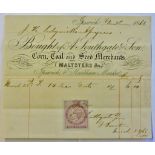 Ipswich Suffolk 1866 A Southgate & Son engraved letter heading Corn Coal & Seed Merchant