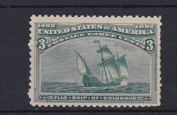 USA 1893 3 cents green, Columbus, SG 237 unmounted mint