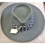 South Australian Police Bush Akubra hat, made from grey fur felt by 'Mountcastle' size 56. In