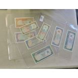 Oman - range of 8 notes - Muscat and Oman (3), Oman currency Board (3), Central Bank of Oman (2) all