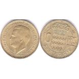 Monaco 1950A 10 Francs, GVF/AUNC, KM 130
