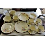 Johnson Bros- tea set, old English, floral design set of (4) good condition