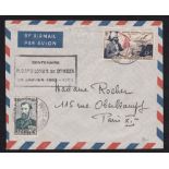 French Equitorial Africa 1952 01/25 Centenary of P. Sarorgnan de Brazza Airmail envelope. Pointe
