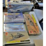 Airfix Models, boxed as new includes, Baltsr 2; AL0 Thunder Bolt III; Sukitoi Su-27 Flanker B; F16