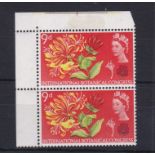 Great Britain Errors and Varieties 1964 Botanical 9d - variety 'Line through International' R1/1, SG