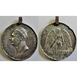 Waterloo Medal, edge knocked and sadly the name is now unreadable, missing its suspension ring. Sold