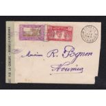 French Colonies New Caledonia 1943 Censored Env, Dourail to Naumea with New Caledonia Censor