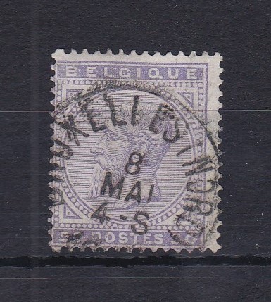 Belgium 1883 SG 66 used, cat value £55