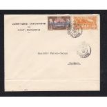 French Colonies - French Congo 1938 Env Bambari Obangui Chari to Banguo, Commercial, scarce Bangui