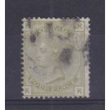 Great Britain - 1873-80 4d Sage-Green K-K SG153 Plate 15, good used, scarce plate. SG Cat £275.