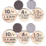 WWI Prisoner of War, BEF (British Expeditionary Force) 10 Cents, NVF and Djibouti - 1921 25