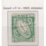 Ireland 1922-34 - 1/2d Coil Imperf 2017 (14) (SG71a) lightly used.