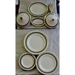 Crown Ducal A.G.R -Dining set made in England-(6) dinner plates, (6) small Plates,(6) side