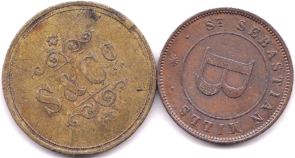 Ceylon 1859 (ND) Copper Token, Sebastian Mills, 'B' at centre, obv Elephant at Centre, AUNC, a - Image 2 of 3