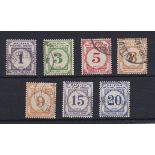 Malaya (M.P.U.) 1945/9 Postage Due's Set of 7, SGD7/13. F.U.