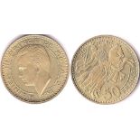 Monaco 1950A 50 Francs, GEF/AUNC, KM 132