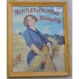 Framed Advertising Prints-Huntley & Palmers Biscuits-early 1900's, print in excellent condition