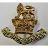 1st (Royal) Dragoons cap badge, (Bi-Metal, lugs), QVC K&K: 748