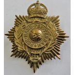 The Royal Marines Bands Plymouth Division Helmet Plate, KC (Brass, lugs) K&K: 1100