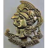 28th County of London Battalion (Artist Rifles) WWII Period Cap badge (White Metal, Slider) 2nd type
