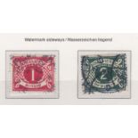 Ireland 1925 - 1d postage due, water mark sideways (SG2a) fine used, and 2d sideways (SGD3a) Cat £