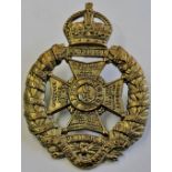 The Rifle Brigade (Prince Consort's Own) c.1937-56. (White Metal, lugs) A large badge with an