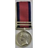 Military General Service Medal with 'Orthes and Vittoria' clasps, naming slightly A/F