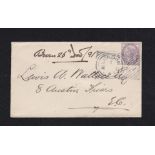 Great Britain 1891 London 'Hoster' datestamp (Witney 229) 14 bars on 1d lilac SG 172.