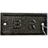 Wall Plate-showing BR would have been found on station wall, cast iron, modern