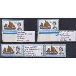 Great Britain Errors and Varieties 1963 Lifeboat 4d varieties (3) - Phosphor, Lifeboat torching