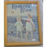Framed Advertising Print-'Reckitts Blue' early 1900's print in very good condition