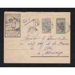 French Colonies Madagascar - 1930 50c stationery env registered Soavinandriana, uprated with 1