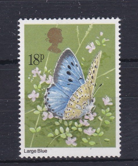 Great Britain Errors and Varieties 1981 Butterflies 18p, SG 1152, Error Shift of Golf Queen's Head