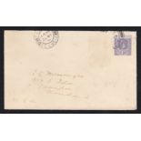 Saint Lucia 1938 1d mauve KGV Stationery env Castries to Florida USA