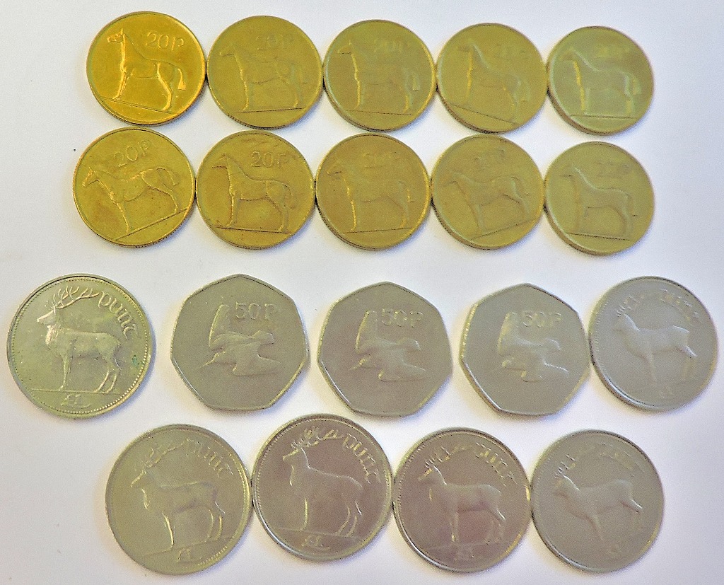 Ireland 1988 - 1996 range of pre-euro coinage including: £1 (6), 50p (3), 20p (10) VF to GEF - Image 2 of 3