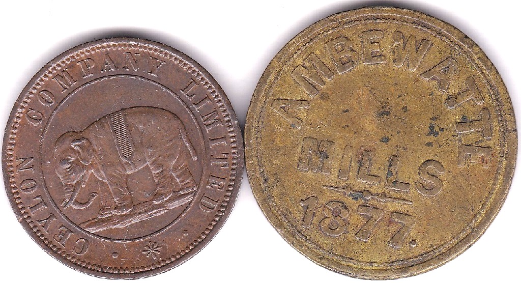 Ceylon 1859 (ND) Copper Token, Sebastian Mills, 'B' at centre, obv Elephant at Centre, AUNC, a - Image 3 of 3