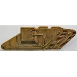 Royal Tank Corps WWI Arm/Sleeve Trade badge, Officers variant this scarce badge was worn on the