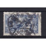 Great Britain 1915 10/- deep blue, De La Rue, good used (parcel), SG 411 Catalogue £950