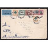 South Africa 1932 First Air Post Durban to London cover rather worn