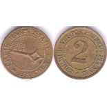 German New Guinea 1894 A 2 Pfennig, KM2, UNC with lustre, rare