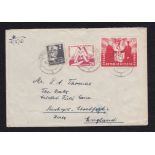 Germany (DDR) 1951 (15/5) Visit of the Polish President to Berlin 24pf (SG E41 Mi 284) on envelope