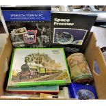 Carton of mixed including: Ipswich Town, Ramsey/Robson years Official memorabilia pack; puzzle,