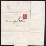 The Commercial Bank of Scotland 1873 Letters Edinburgh to Agent at Peekes. A nice printed advice