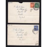 B.M.A. Tripolitania 1948 env Tripoli to Leicester with 5l on 2 1/2d tied by Field Post Office