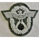 German WWII Pattern Police Sleeve patch. Nice looking item