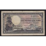 South Africa - 1939 One Pound, P84e, grade VF